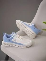 White and blue women casual shoes