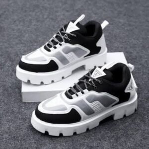 White and black high sole